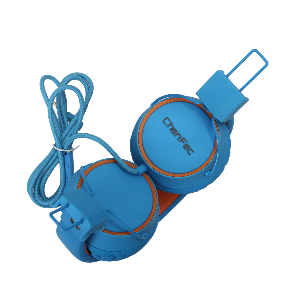 Chenfec Wired headphones, blue headphones for children and adults, available for both men and women,Fits all 3.5mm Jack