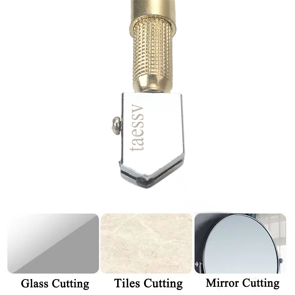 Taessv Glaziers' Diamond Glass Cutting Tool - Precision Cutter for Glass, Ceramics, and Mirrors | Professional Grade Diamond Tip.