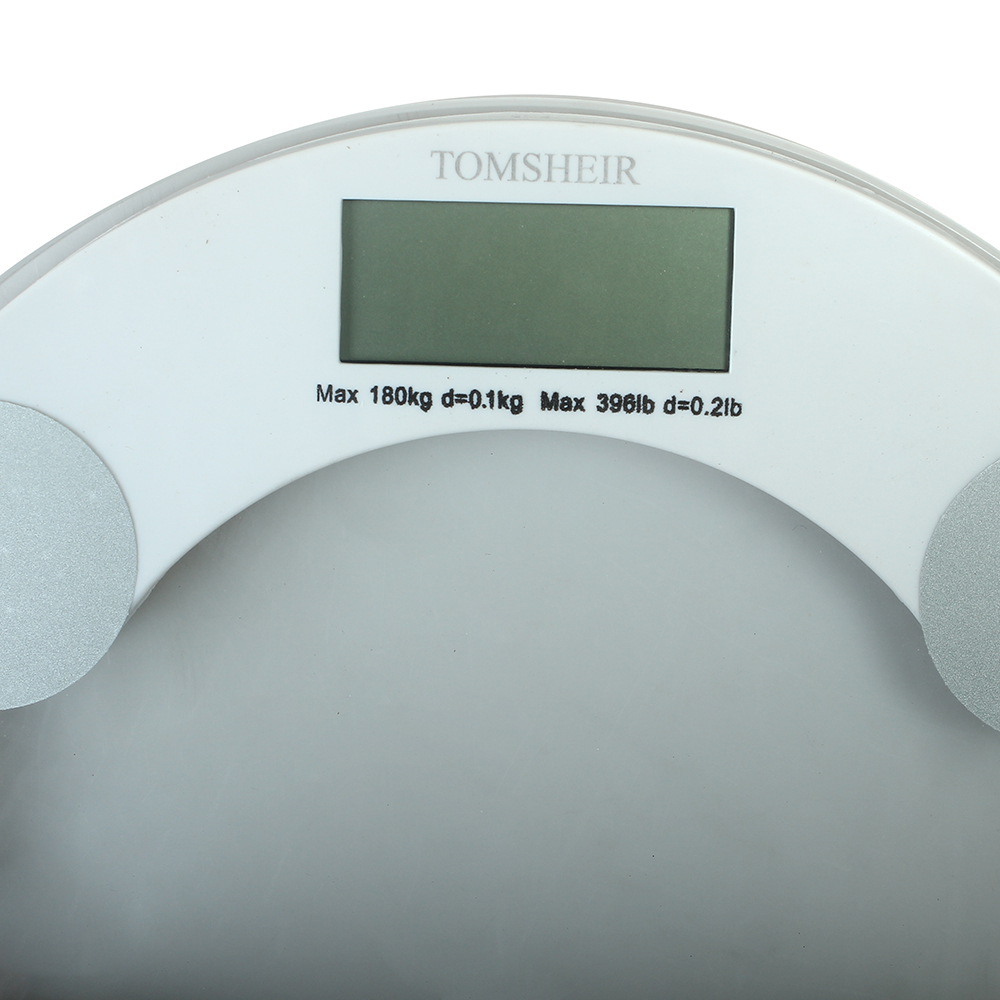 TOMSHEIR Digital Bathroom scales,Sturdy Clear Glass Highly Accurate Body Weight Scale With LCD Display, 396lb