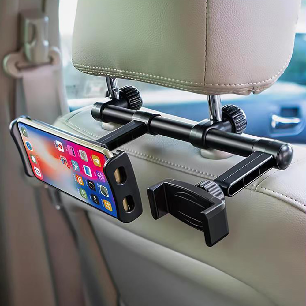 LEADMOTOR Cell Phone Mounts,Car Headrest Tablet Holder,Adjustable Stretchable Car Mount,Dual Positions Holder and 360° Rotation