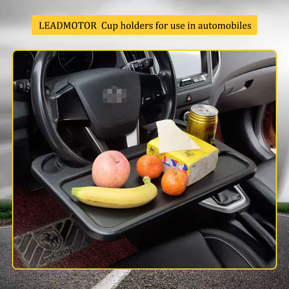 LEADMOTOR Car specific cup holder tray steering wheel dining table car computer table holder