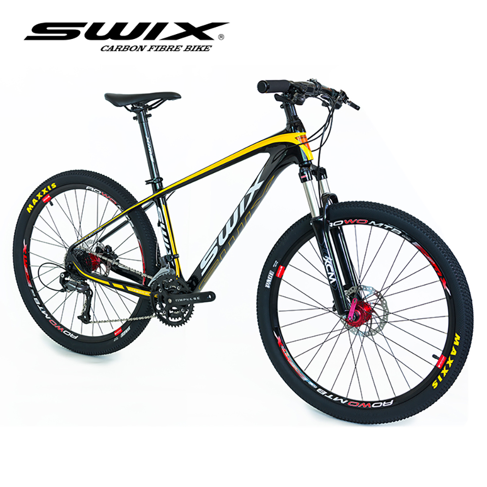 SWIX Bicycles,High Carbon Steel Frame Road Bike with Daul Disc Brakes,27.5 Inch Wheel 21 Speed Mountain Bike for Men and Women