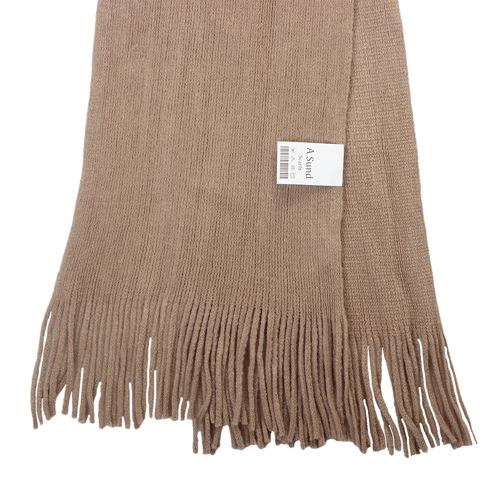 A Sund Soft and Thickened Scarf, Solid Winter Warm Long Versatile Shawl, Dual Use Scarf