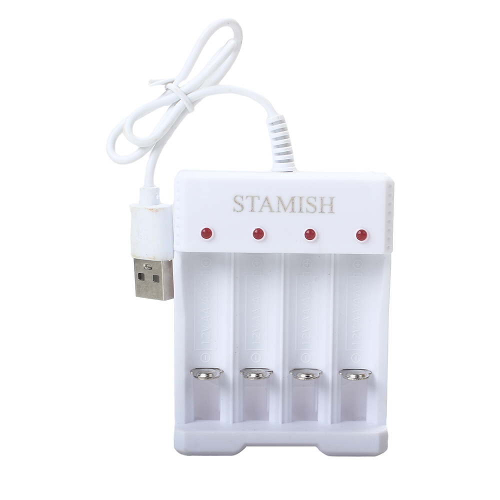 STAMISH Battery Charge Devices,Multi-function 4 Slots Nickel Hydrogen Battery Charger for NI-MH AA AAA Battery