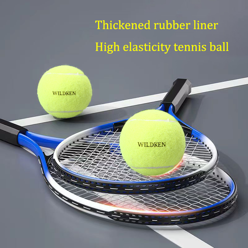 WILDKEN Tennis Balls, 3-Pack Highly Elasticity, More Durable,Standard Pressure Training Tennis Balls for Beginner Training Ball