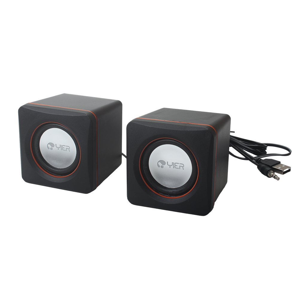 YIER Loudspeakers,Desktop Mini Music Speaker with 3.5mm Jack for Computer/MP3/Smartphones