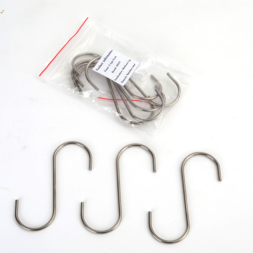 XNYV Metal hooks, Pack 5 Stainless Steel Hanger for Kitchen Bathroom Office Closet - Waterproof