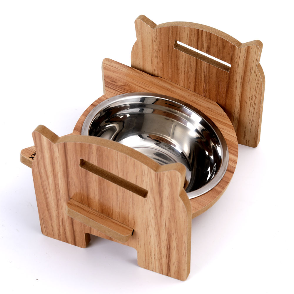 XNYV FODDER RACKS, ELEVATED DOG AND CAT PET FEEDER, ADJUSTABLE RAISED INCLUDES 1 STAINLESS STEEL BOWLS.