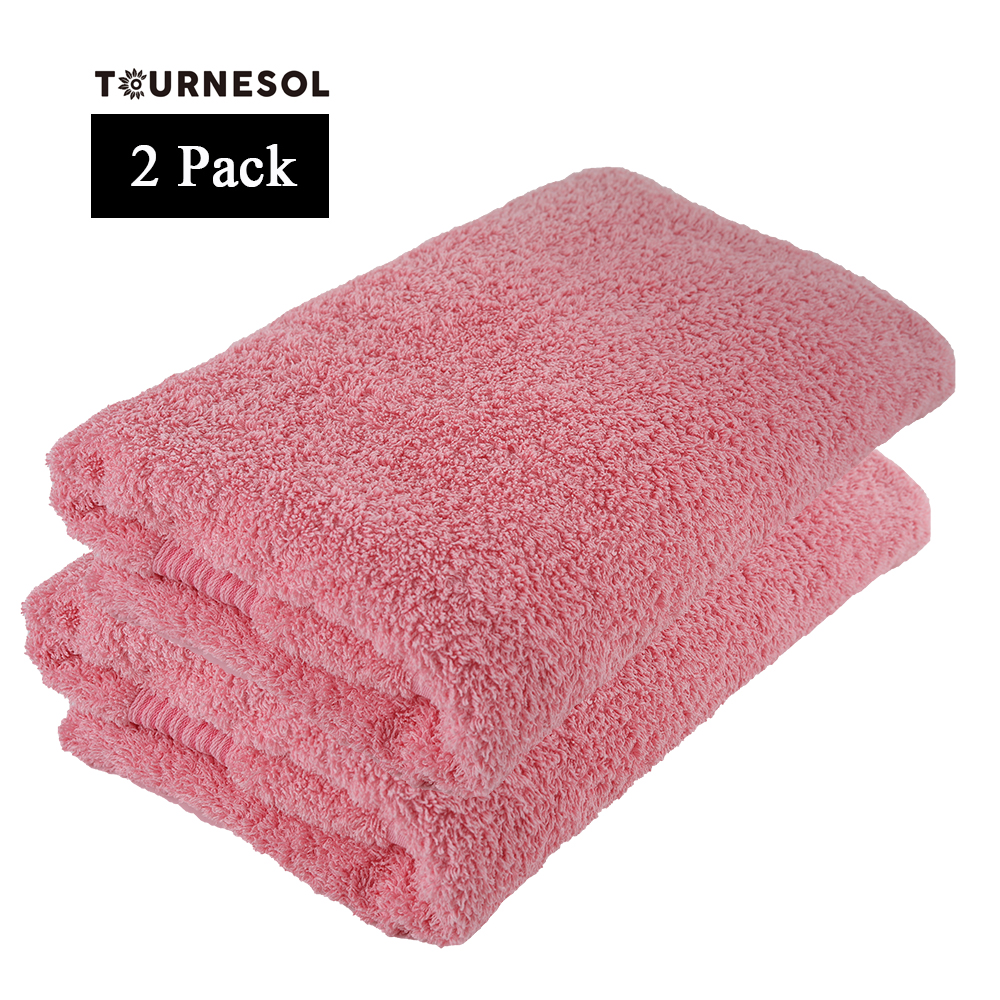TOURNESOL 2 Pack 100% Cotton Bath Towels Household Washing and Bathing, 27x54 inch Thick Bath Towel