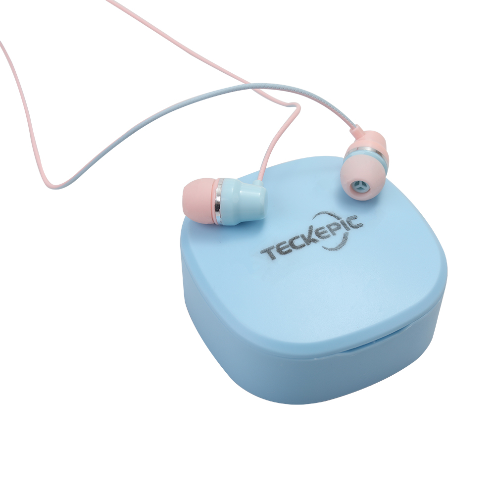 TECKEPIC In-Ear Headphones,Wired Earbuds with Microphone,3.5mm Audio Jack,Suitable for iPad, Laptop, MP3, Android and iOS Phones