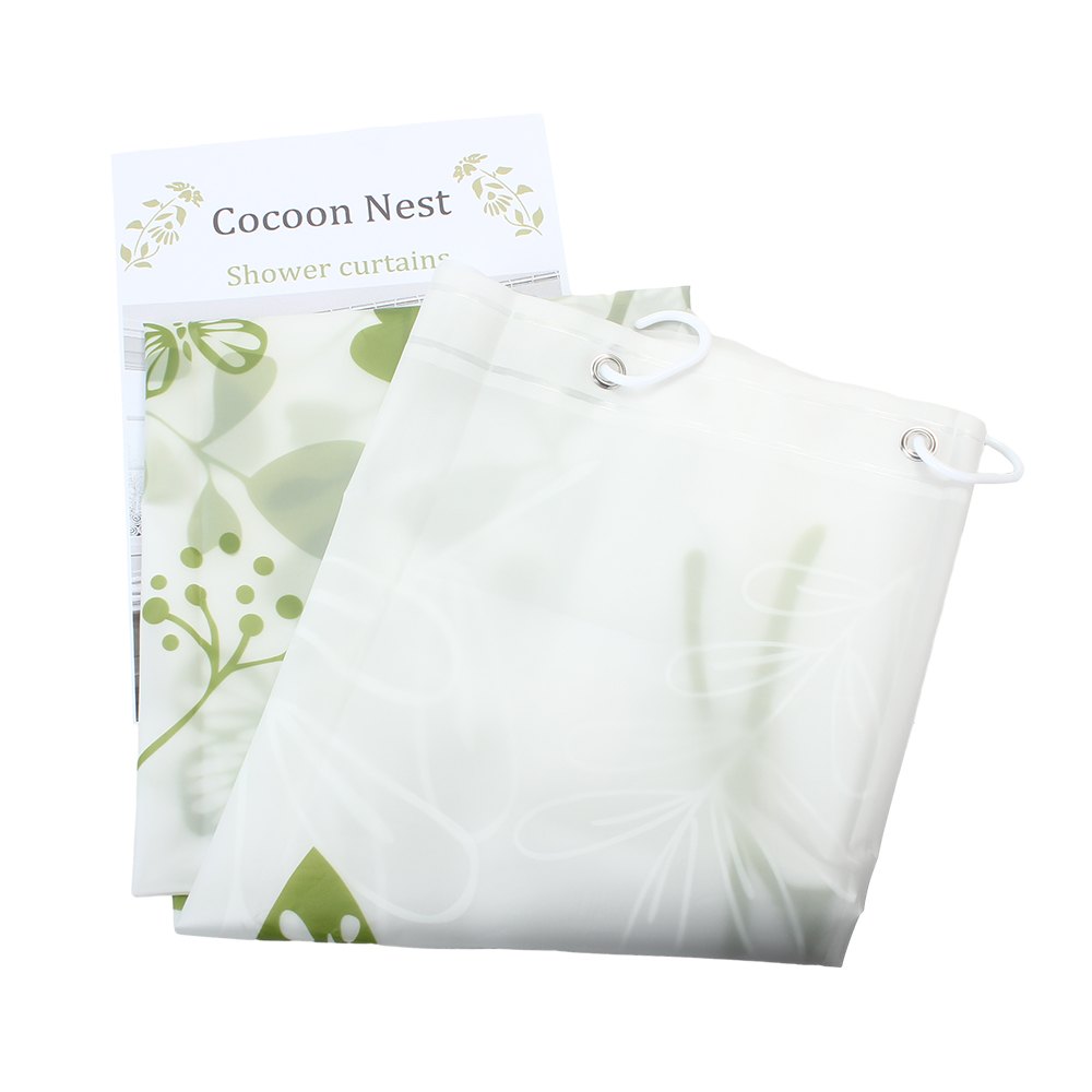 Cocoon Nest Flowers & Butterflies Shower Curtain, Waterproof Shower Curtain With 12 Hooks, Decorative Bathroom Accessories