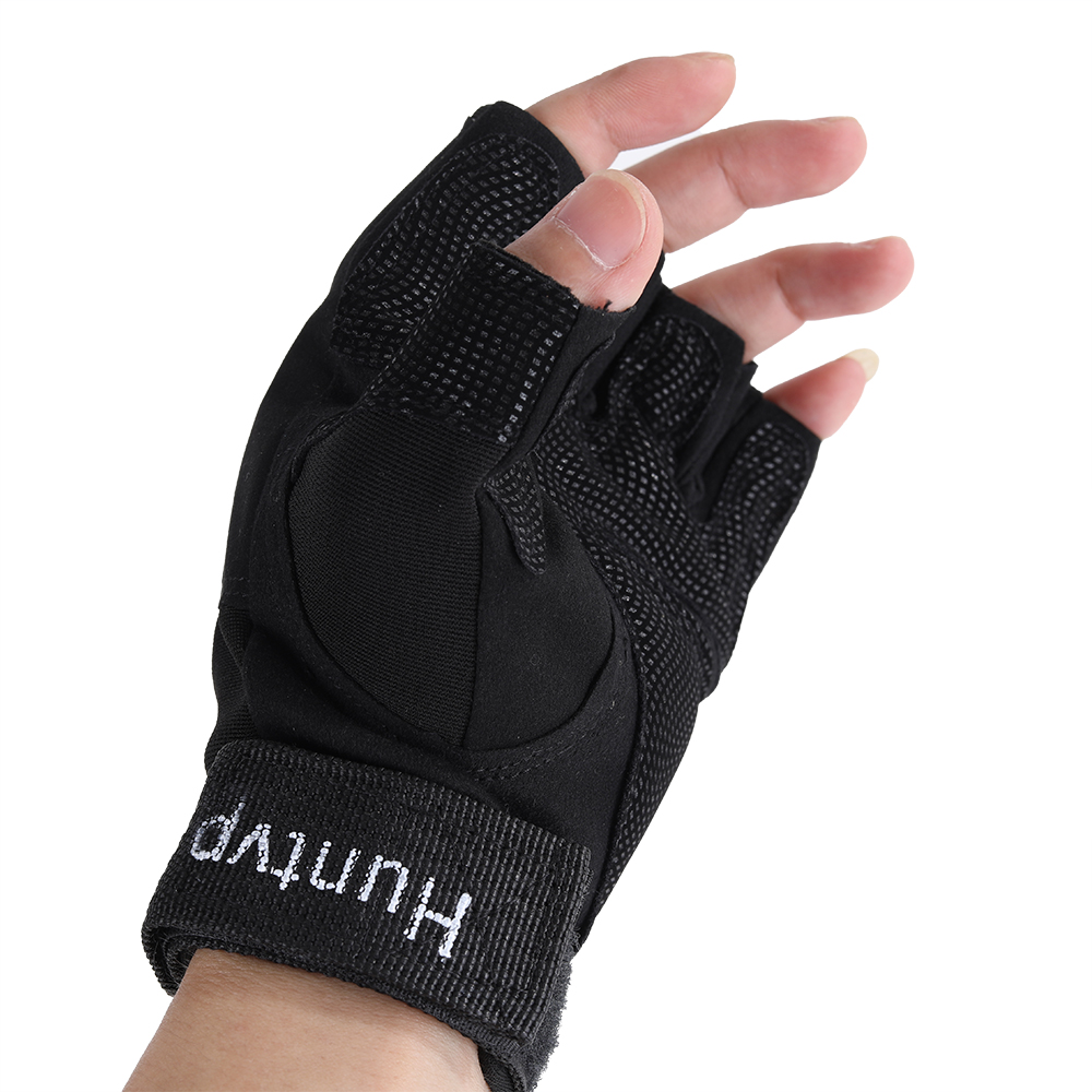 Huntvp Gloves for protection against accidents，Gym Gloves Training Gloves with Full Wrist Support Breathable Weight Lifting Gloves Non-slip Palm Protection Fitness Gloves for Men and Women