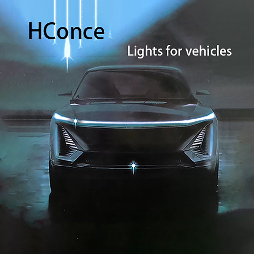 HConce Vehicles Lights,Car LED Hood Light Strip,12V Flexible Waterproof Daytime Running Lights for Car