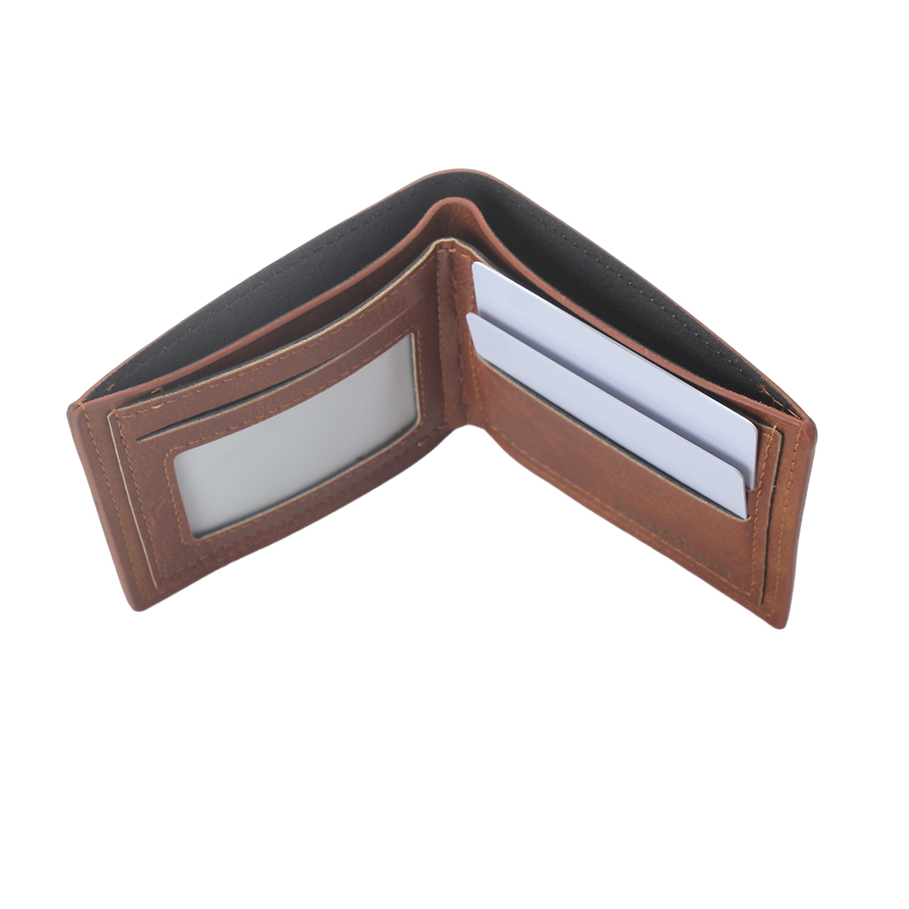 Crushluna Pocket wallets, Mens Leather Slim Bifold Wallet RFID Blocking Minimalist Front Pocket Wallets