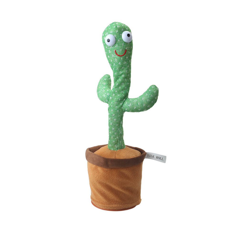 SILK ROLL Smart Plush Toy,Kids Dancing Talking Cactus Toys for Baby Boys and Girls