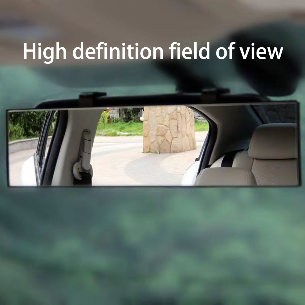 ZYTC Rearview Mirror, Anti Glare Rearview Mirror, Universal 10.6Inch Panoramic Convex Rearview Mirror, Interior Clip-on Wide Angle Rear View Mirror