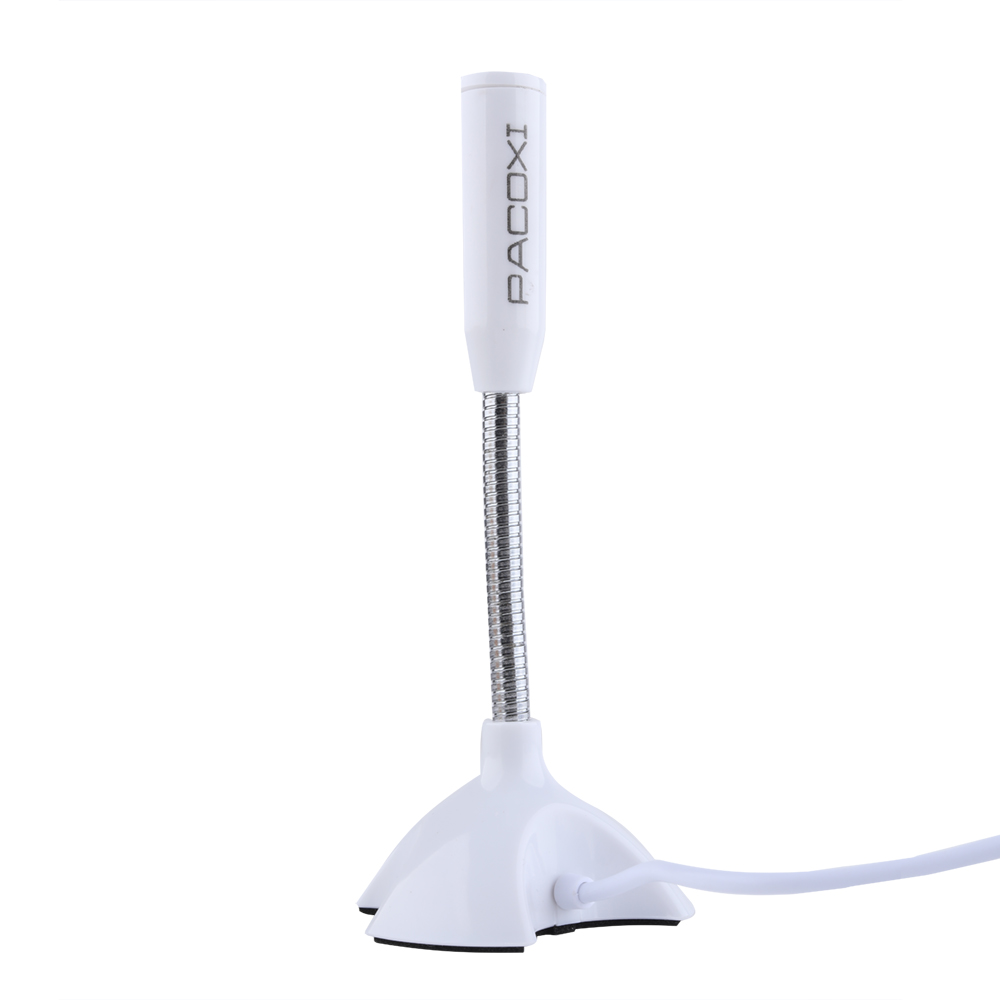 PACOXI Desktop Microphone, PC Microphone, Computer Microphone, Wired Microphone, PC Mic, Music Mic, Recording Mic, Noise Cancelling Microphone, 360 Rotation