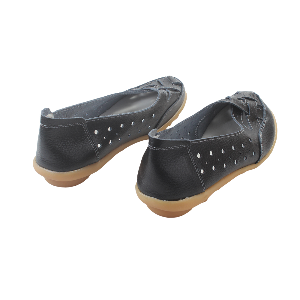 ROMA-LOVERSILK Breathable leather shoes, fashionable flat bottomed casual lazy shoes, hollowed out breathable soft soled shoes