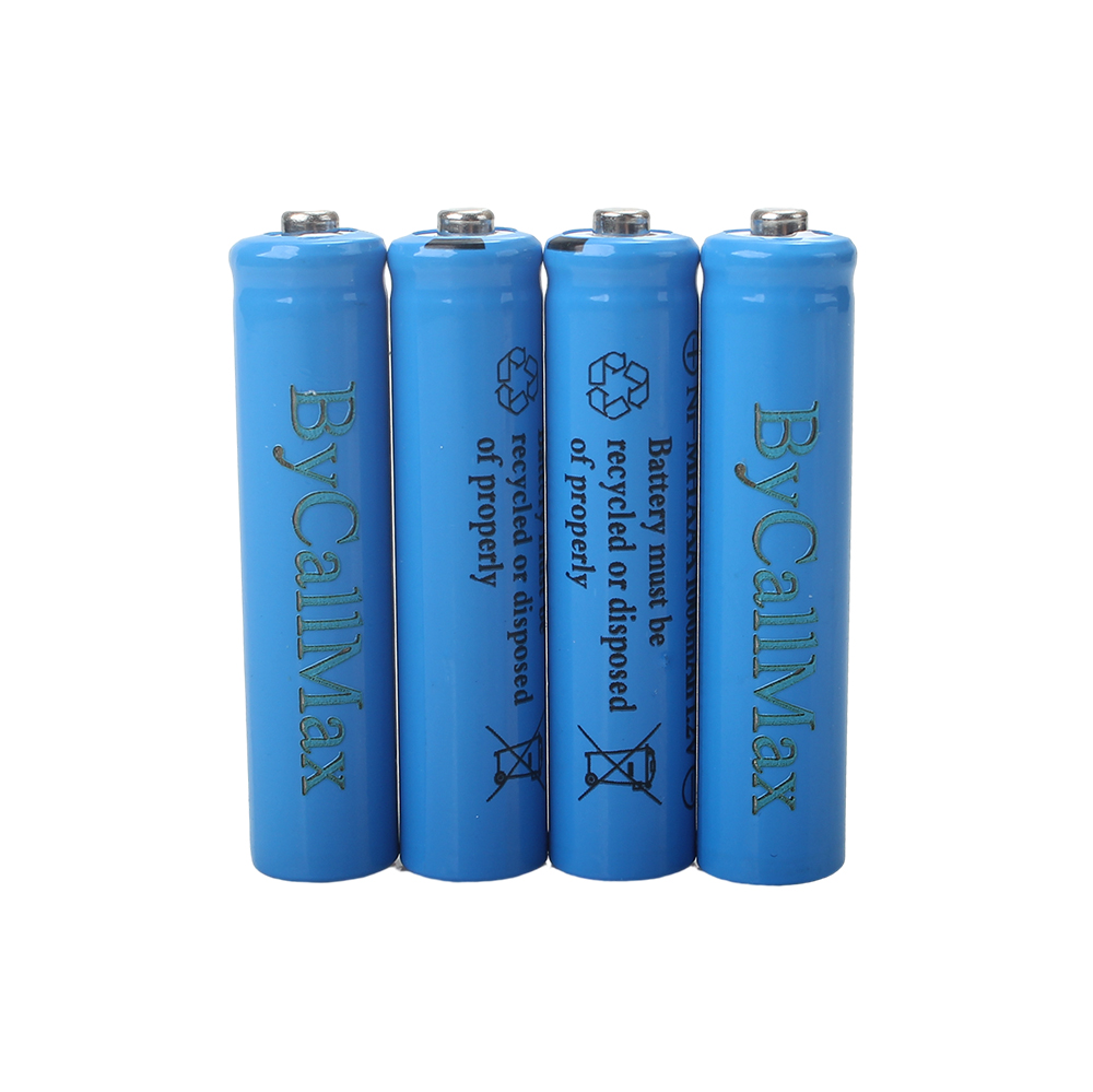 ByCallMax Rechargeable electric batteries,4Pcs Ni-MH AAA 1000mAh 1.2v Batteries with Charger,USB Fast Charging, Independent Slot