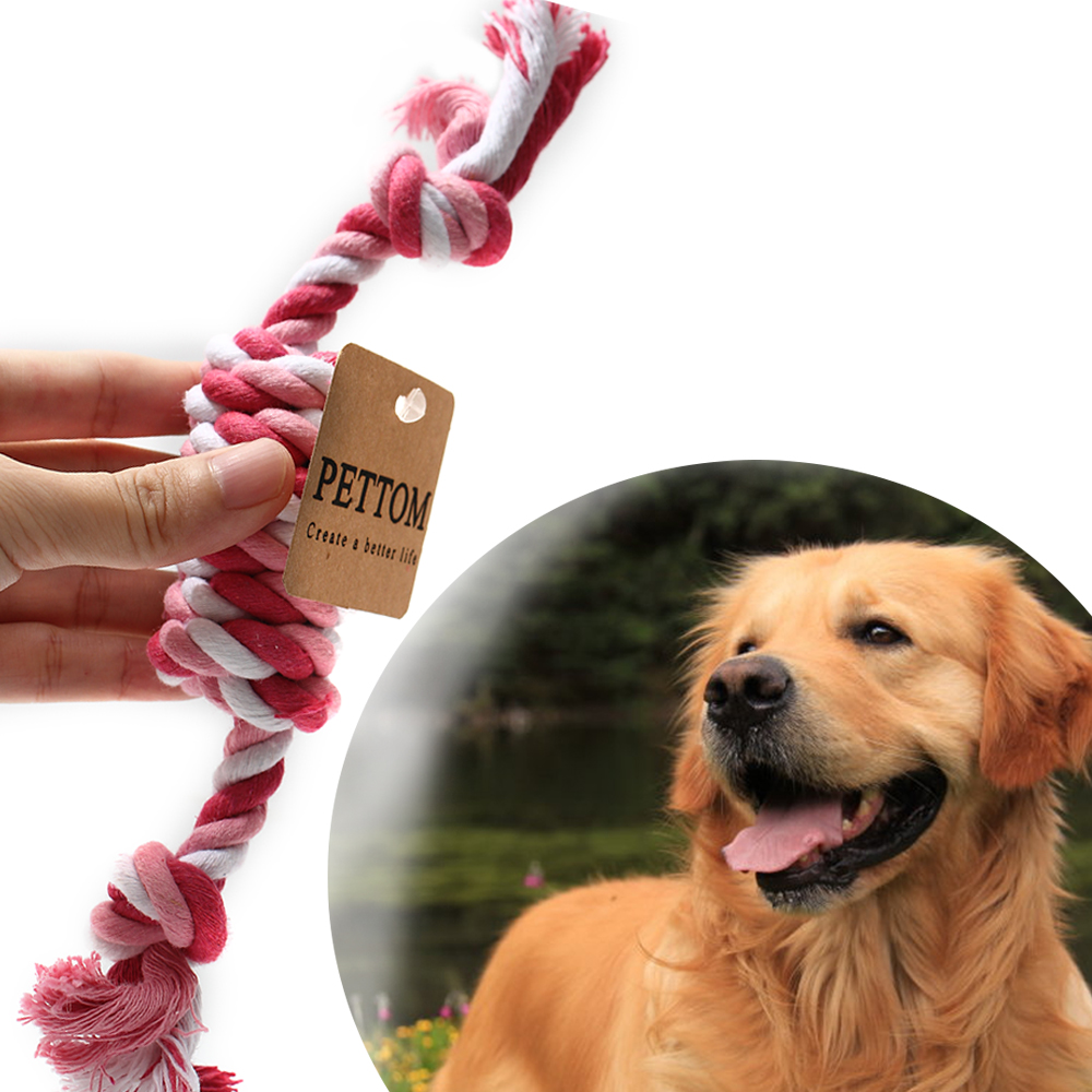 PETTOM DOG TOYS-ROPE PUPPY CHEW TOYS WASHABLE COTTON ROPE TOYS