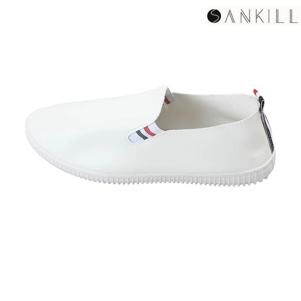 SANKILL Small white shoes, thin and versatile, breathable sports flat shoes, soft soled women's shoes