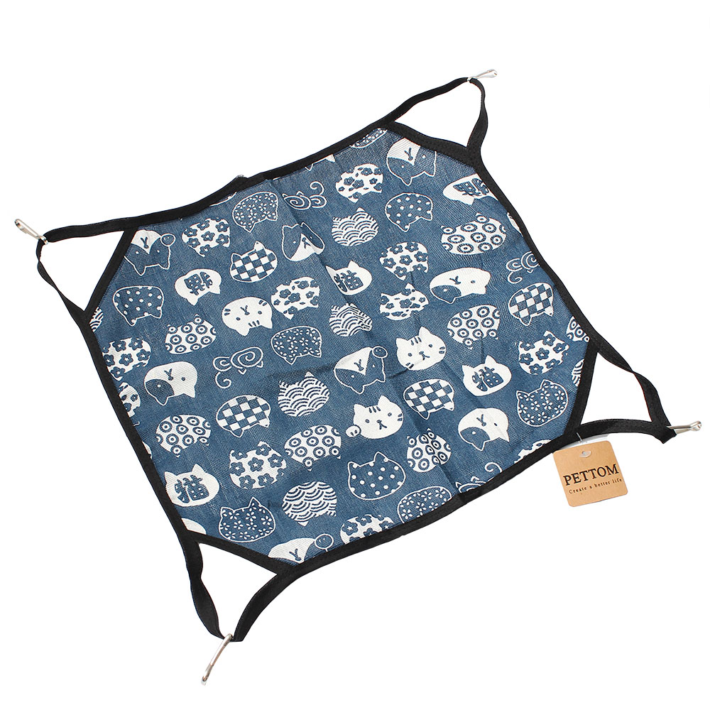 PETTOM Pet hammocks,for Cat Pet Summer Sleep Rest Fabric Bed Mat Hammock 100% Polyester