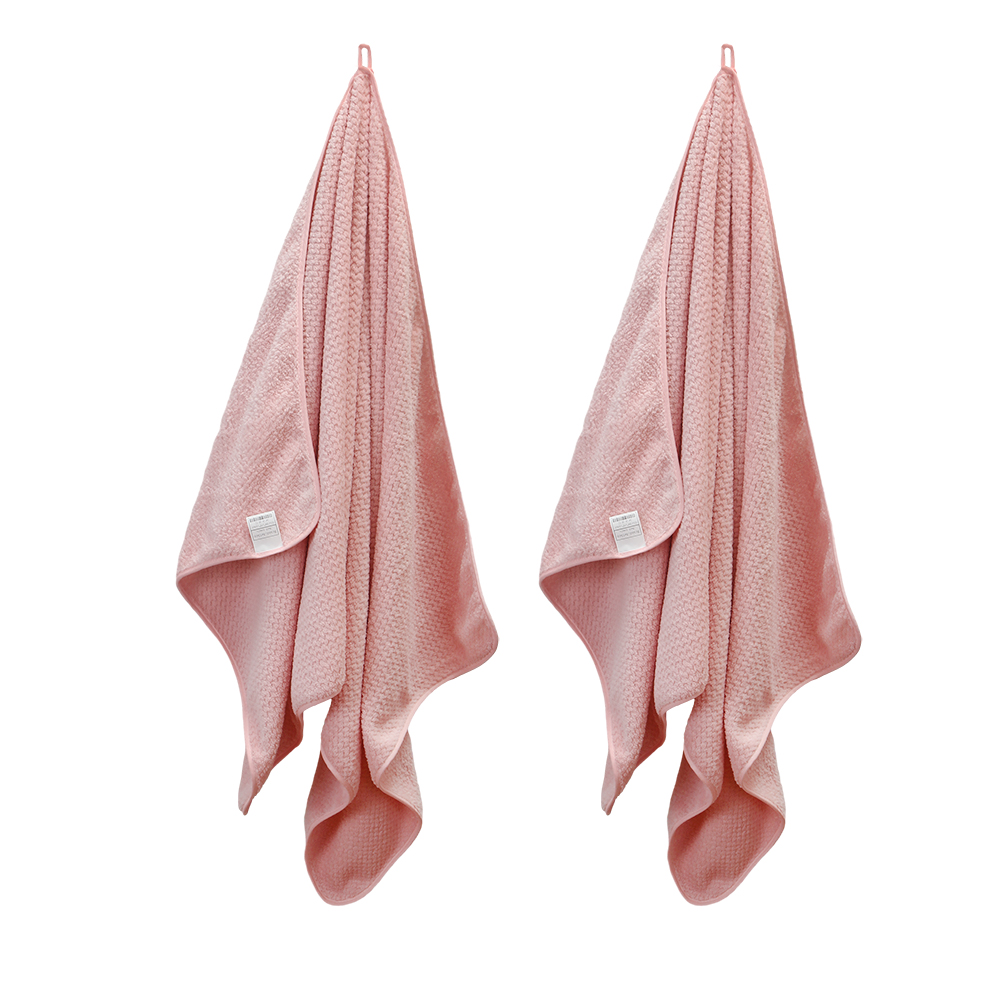 Aether Bath towel made of pure cotton, thickened, soft, and highly absorbent. 60"x75" bath towel pink 2-pack