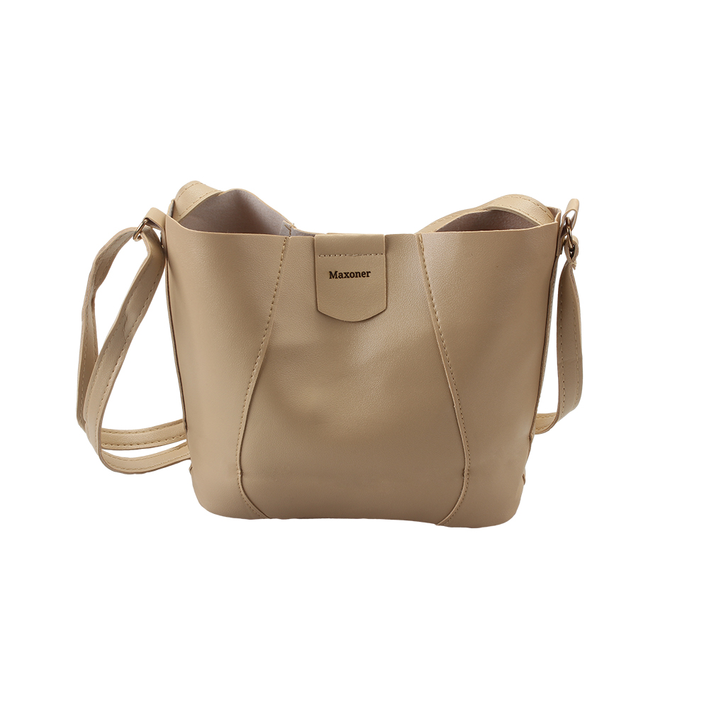 Maxoner Leather bag, one shoulder crossbody bag, leisure women's bag
