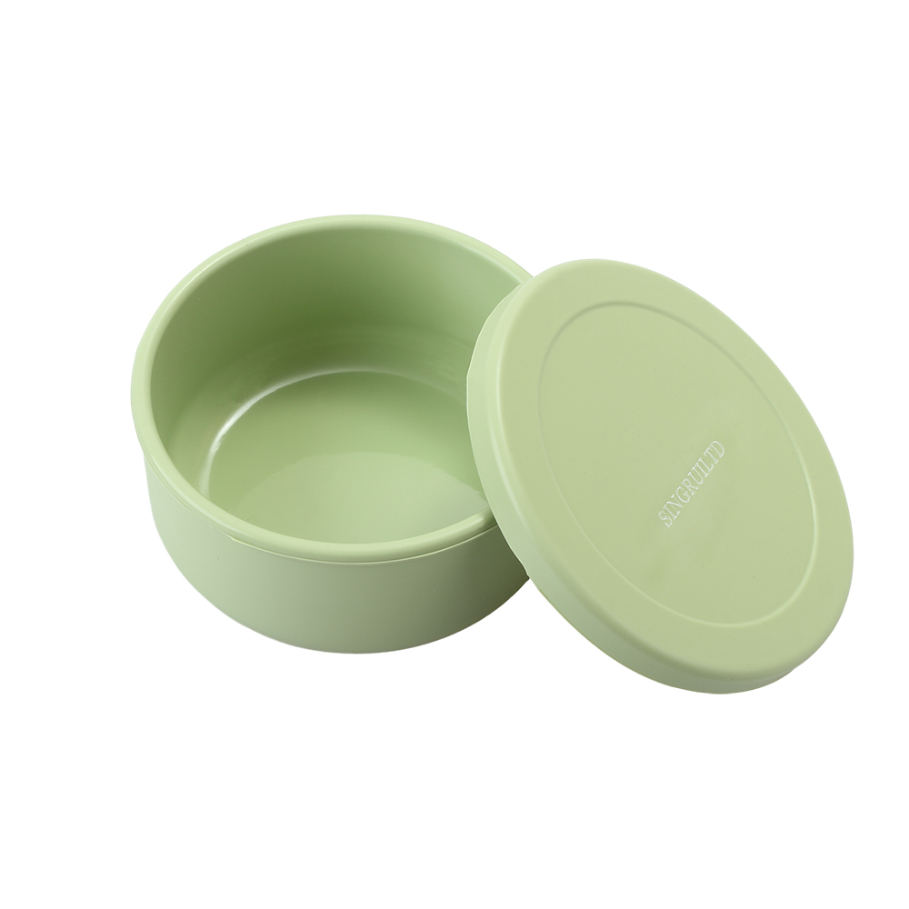 SINGRUILTD Kitchen container,soft silicone lunch box,sealed and fresh-keeping bowl,round with lid