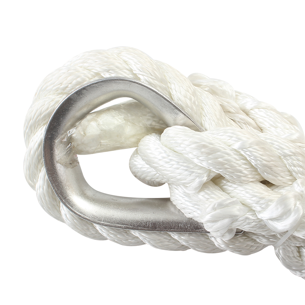 Hammock Star Rope, 100% Nylon Boat Anchor Rope with Thimble,Twisted Anchor Line for Boat/Sailboat/Mooring/Pull Lines