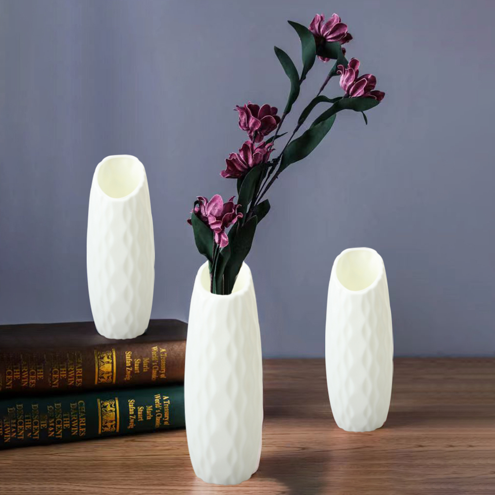 AJIJING Vase plastic anti drop slant mouth living room bedroom ornament vase