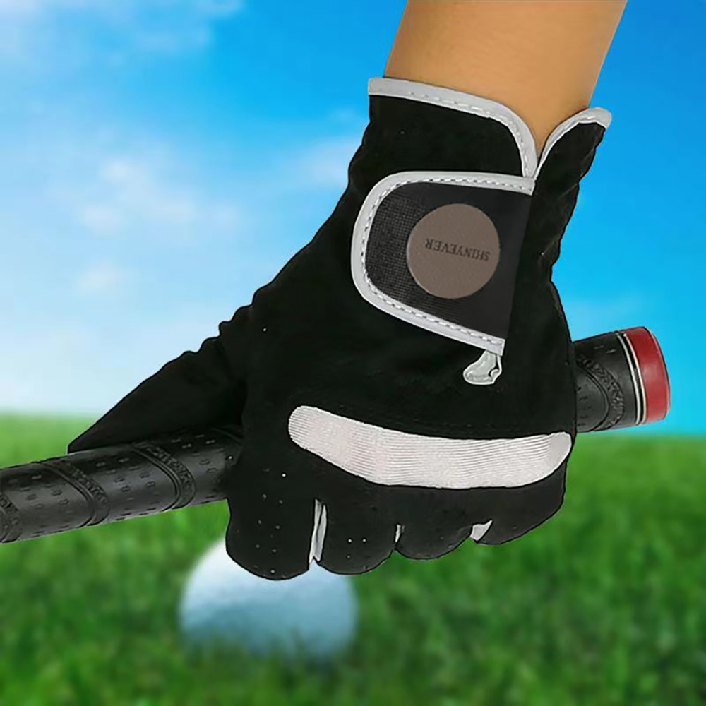 SHINYEVER Men's Golf Glove Single Piece Superfine Fiber Durable Breathable All Weather