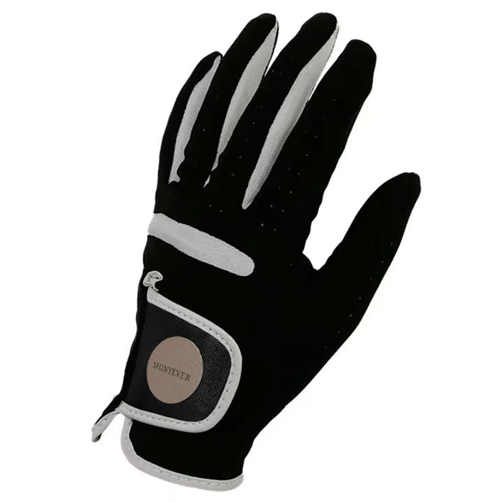 SHINYEVER Men's Golf Glove Single Piece Superfine Fiber Durable Breathable All Weather
