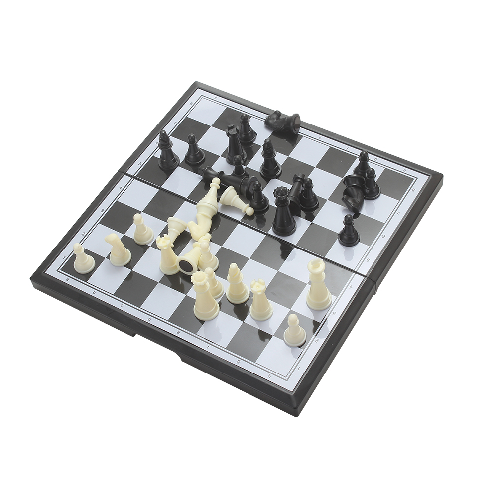 BLLRC 9.84"International Chess Game Mini Foldable Mat Magnetic Chess Set