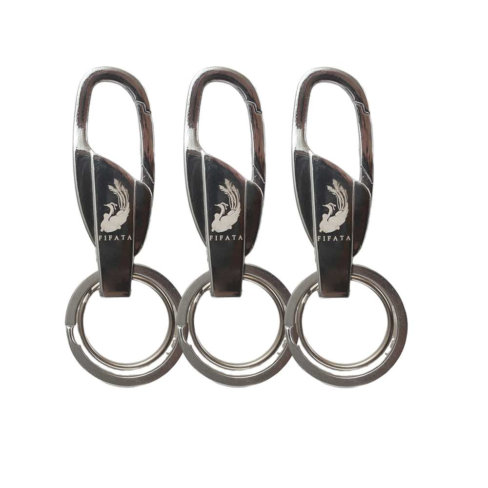 FIFATA 3Pieces Key rings,Metal Keyring Business Car Key Chain Keychain for Men and Women