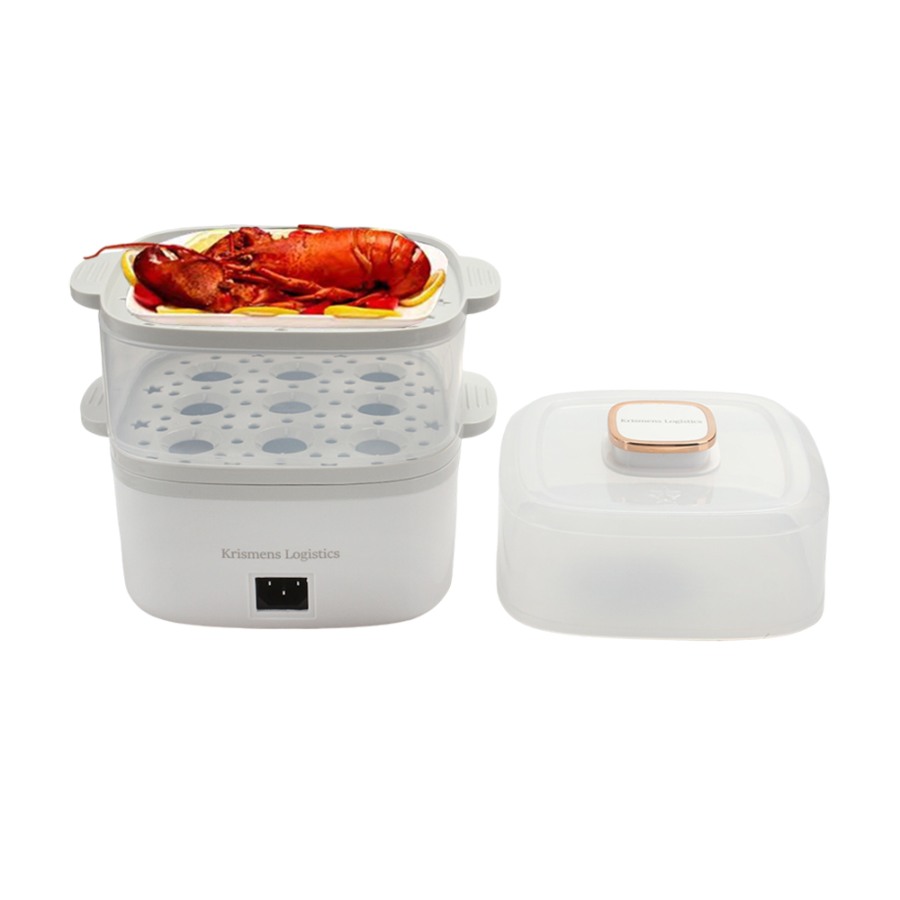 Krismens Logistics Electric egg cooker with double-layer quick steaming capacity for 18 eggs, BPA free