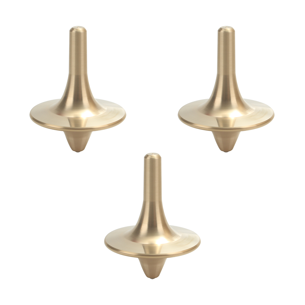 FYtoo Spinning tops,Fingertip Decompression Hand Twisted Toy with No Resistance Brass Material