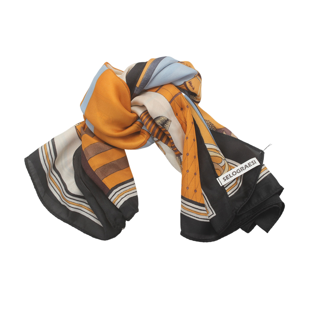 SELOGRAESI 40"Scarf Junma plaid high-end scarf square scarf