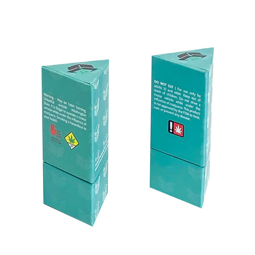 MARIJUANA PACKAGING SOLUTION Child-Resistant Triangle Cartridge Box