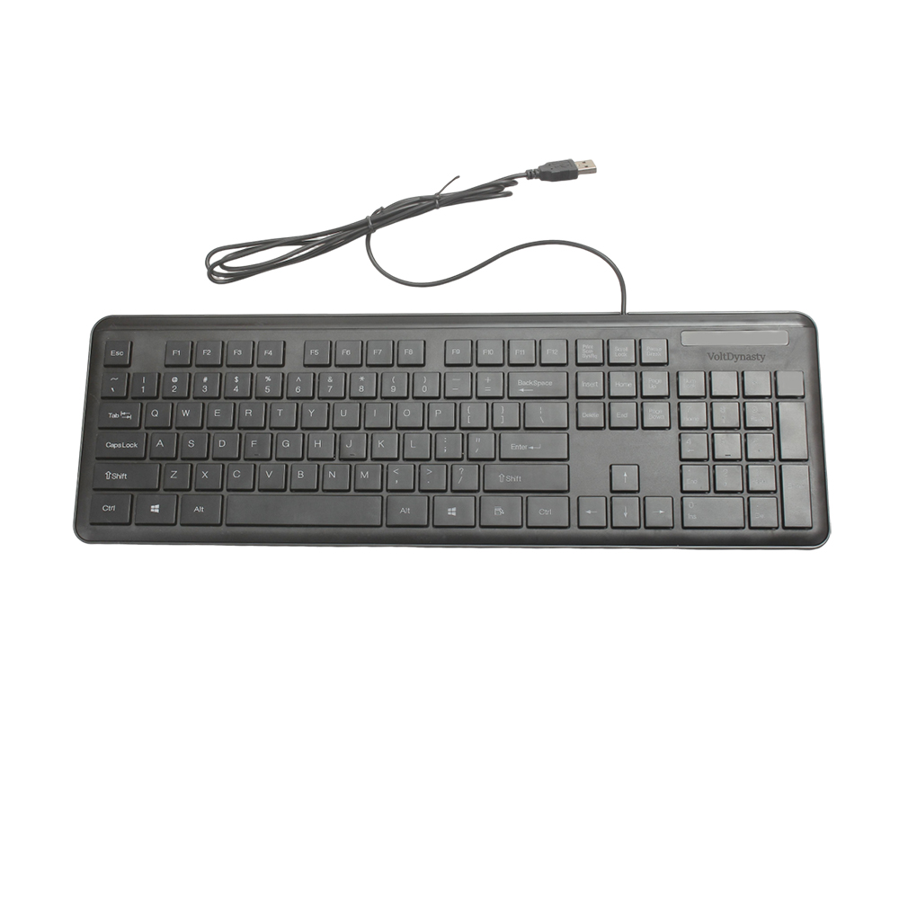 VoltDynasty Wired USB Computer keyboard,office home desktop computer universal silent keyboard