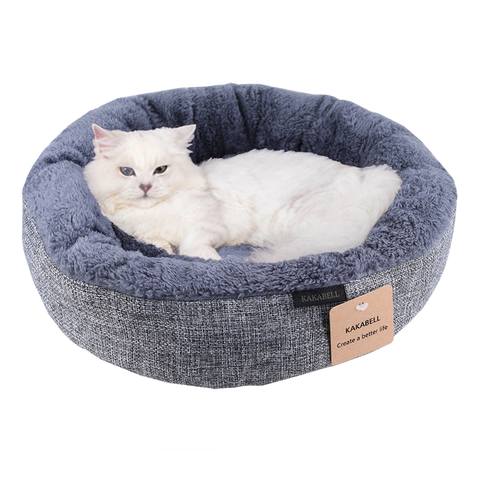KAKABELL Dog & Cat beds,Pet Winter Warm Sleeping Bed Round Nest Warm Soft Plush beds.