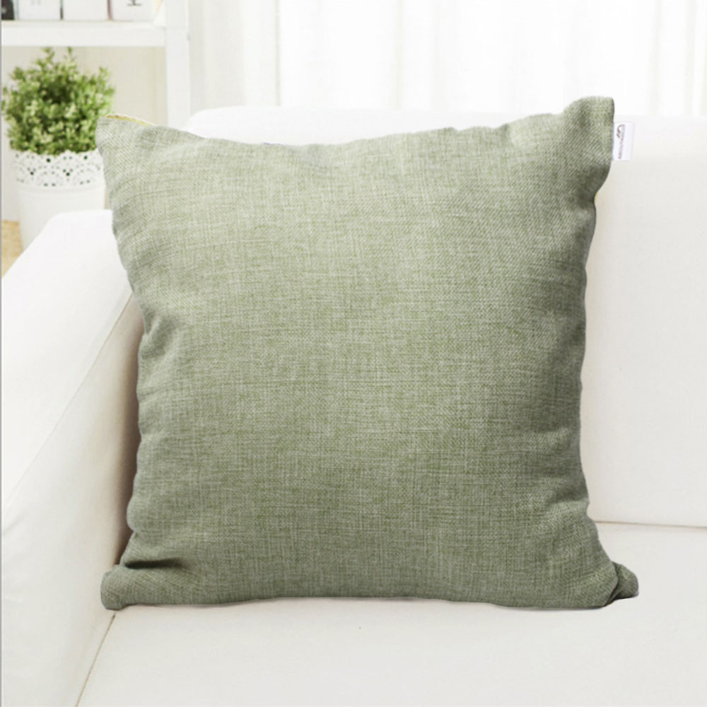 Aboutabed Set of 2 Linen Decorative Square Throw Pillow Covers for Sofa Couch Decoration，15.6x15.6 Inches(40cm)