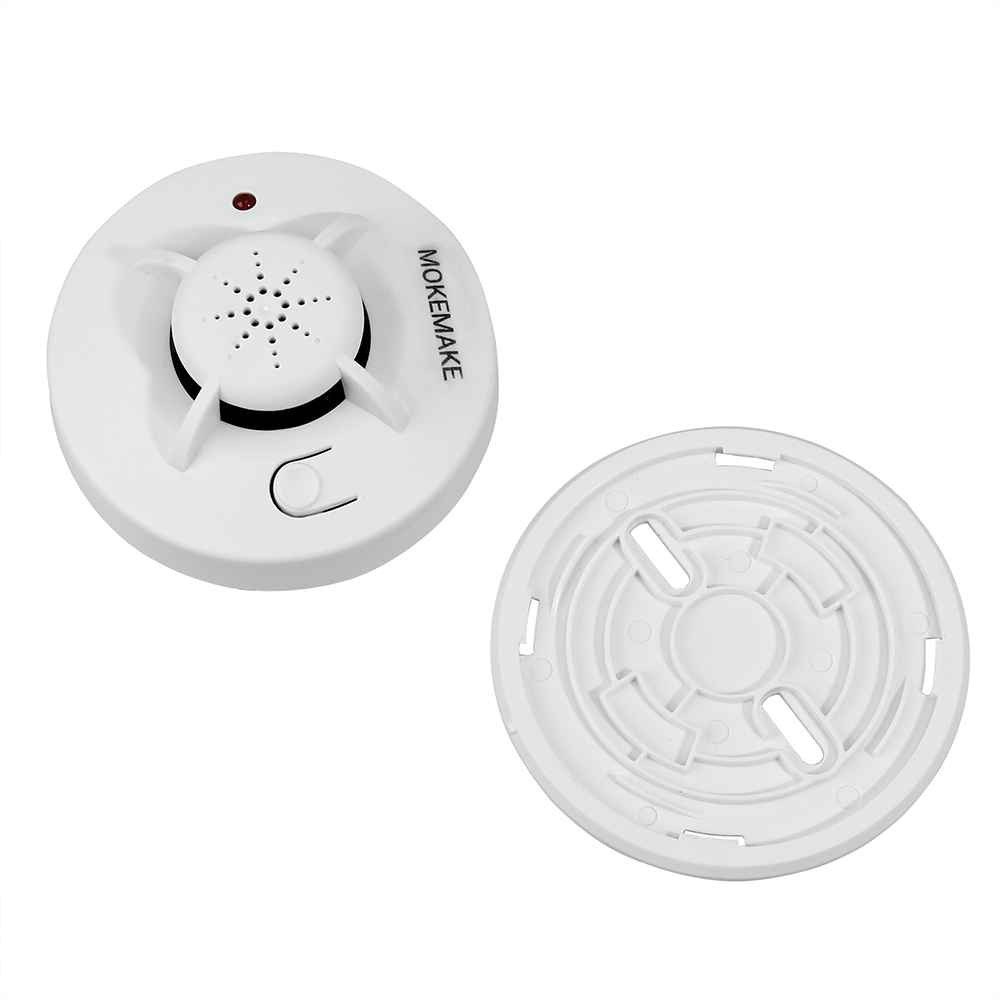 MOKEMAKE Battery Powered Smoke Alarms With Silence Button.