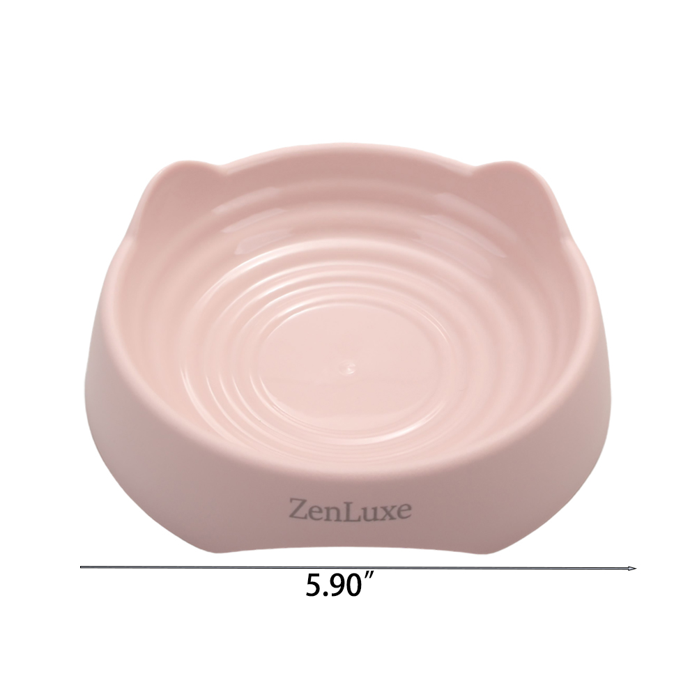 ZenLuxe Pet tableware,PP Pet Bowl with Thread,Feeding Bowl for Cats Dog
