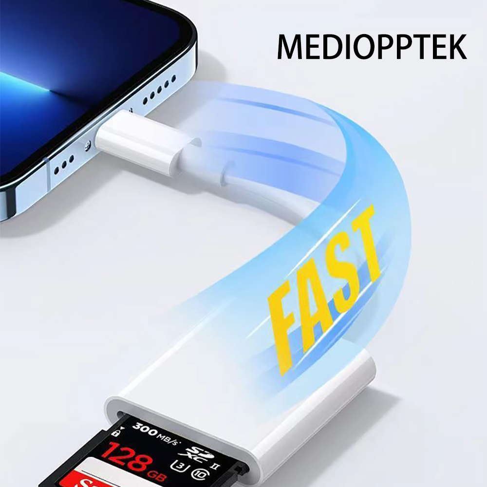 MEDIOPPTEK Memory card reader,suitable for Android phones, computers, cameras, recorders, SD card readers