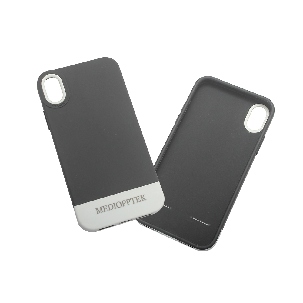 MEDIOPPTEK Phone Case,Apple 11 Silicone Phone Case Spliced Black and White Full Package Phone Case