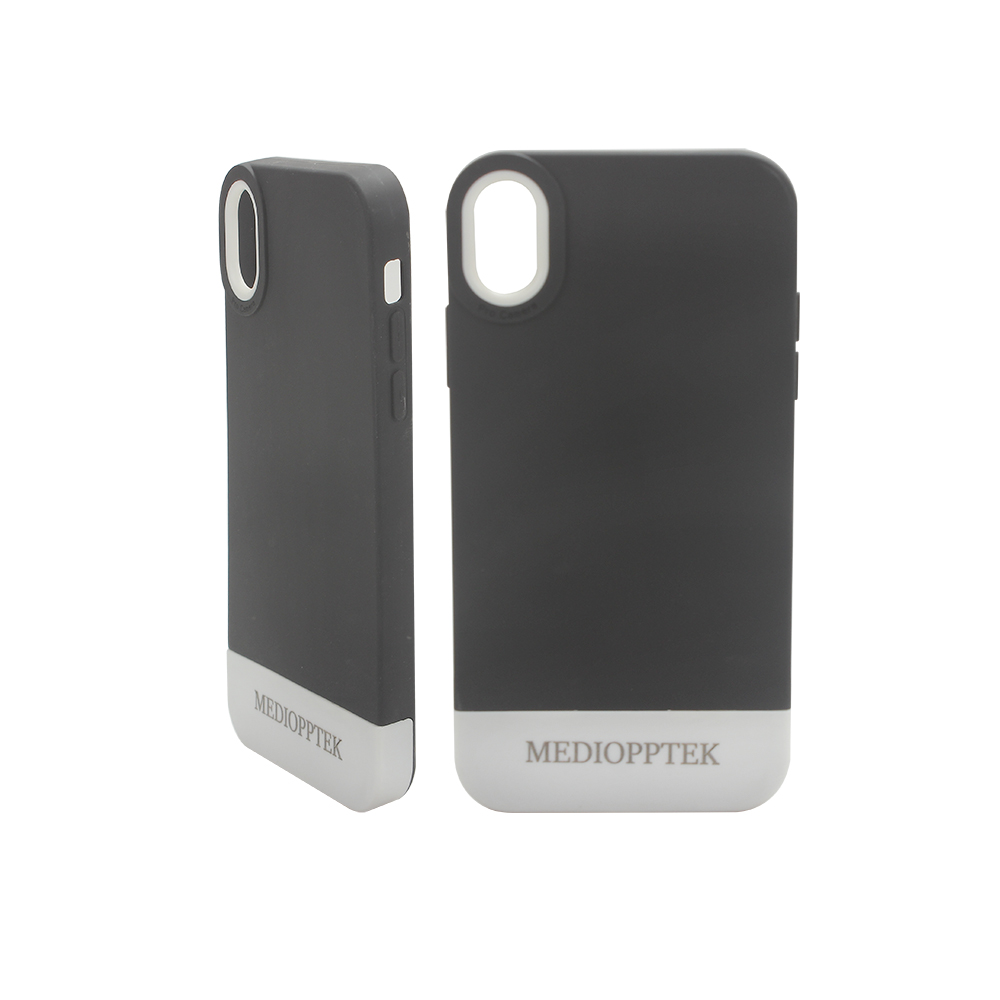MEDIOPPTEK Phone Case,Apple 11 Silicone Phone Case Spliced Black and White Full Package Phone Case