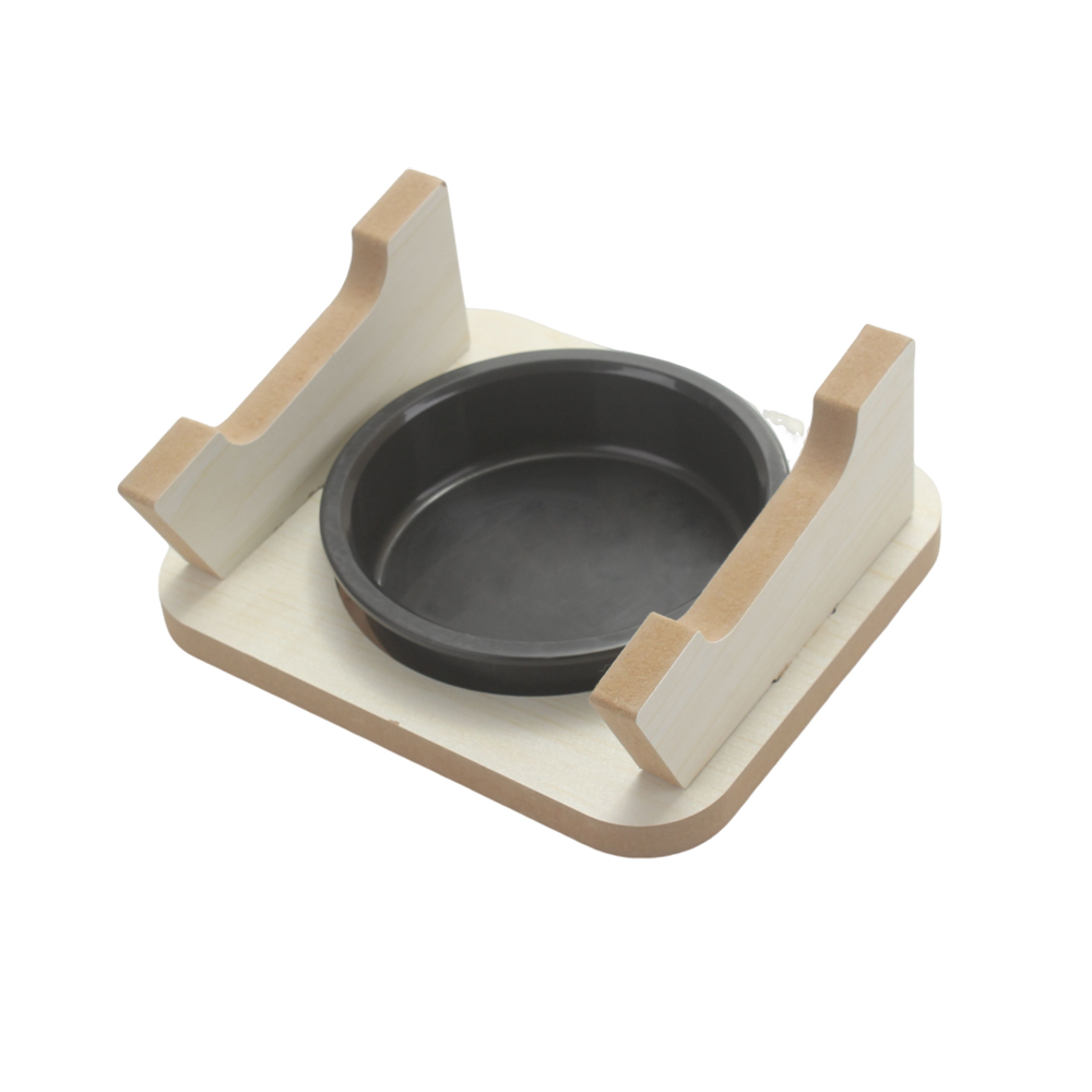 ZOXY Pet dishes,Pet Bowls for Cats & Small Dogs,PP Wooden Elevated Cat Food Dish Bowls
