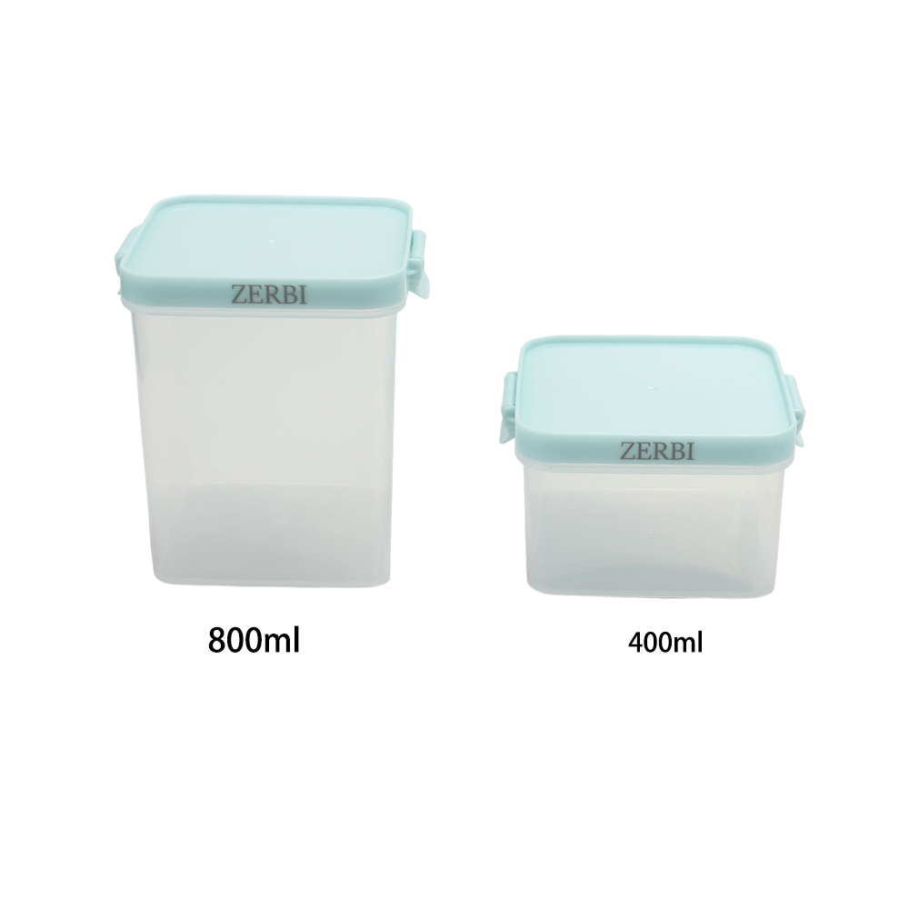 ZERBI Household or kitchen containers, 400ml/800ml capacity, food grade transparent sealed cans, snack storage boxes