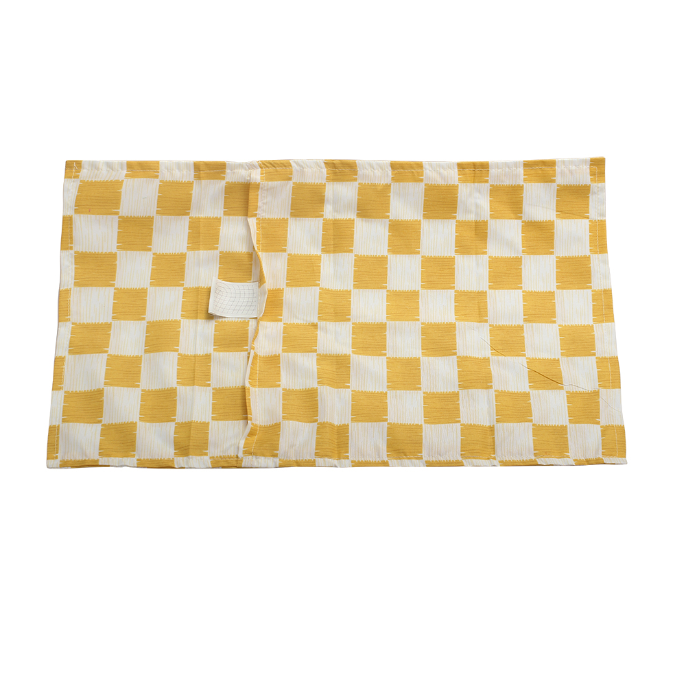 Pillow case for living room, bedroom, minimalist Instagram style household adult pillowcase (20"x30") with yellow and white plaid